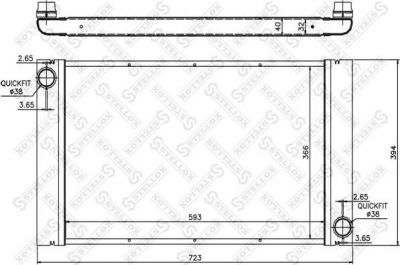 Stellox 10-25574-SX радиатор, охлаждение двигателя на 6 (E63)