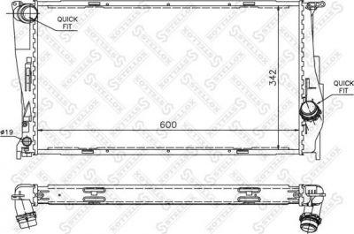 Stellox 10-25580-SX радиатор, охлаждение двигателя на 3 (E90)