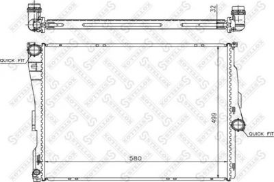 Stellox 10-25587-SX радиатор, охлаждение двигателя на X3 (E83)