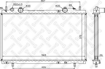 Stellox 10-25692-SX радиатор, охлаждение двигателя на FIAT MAREA Weekend (185)