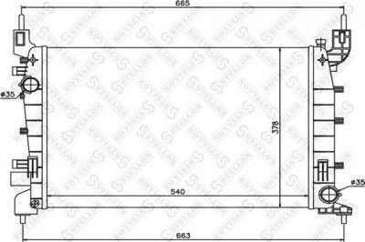 Stellox 10-25702-SX радиатор, охлаждение двигателя на FIAT PUNTO EVO (199)