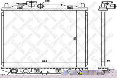 Stellox 10-25710-SX радиатор, охлаждение двигателя на DAIHATSU MOVE (L6_, L9_)