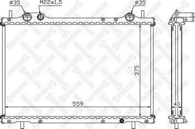 Stellox 10-25730-SX радиатор, охлаждение двигателя на FIAT MAREA Weekend (185)