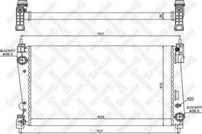 Stellox 10-25770-SX радиатор, охлаждение двигателя на FIAT PUNTO EVO (199)