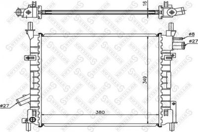 Stellox 10-25778-SX радиатор, охлаждение двигателя на FORD KA (RB_)