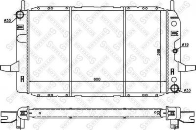 Stellox 10-25819-SX радиатор, охлаждение двигателя на FORD SIERRA (GBG, GB4)