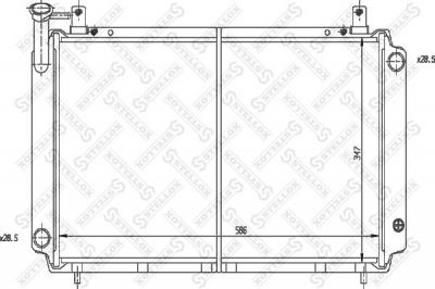 Stellox 10-25839-SX радиатор, охлаждение двигателя на NISSAN SUNNY II купе (B12)