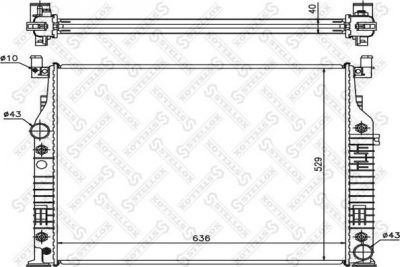 Stellox 10-25877-SX радиатор, охлаждение двигателя на MERCEDES-BENZ M-CLASS (W164)