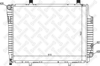 Stellox 10-25886-SX радиатор, охлаждение двигателя на MERCEDES-BENZ C-CLASS универсал (S202)