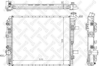 Stellox 10-25888-SX радиатор, охлаждение двигателя на MERCEDES-BENZ VARIO самосвал