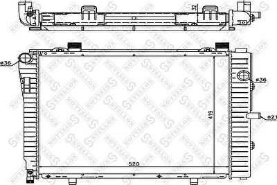 Stellox 10-25908-SX радиатор, охлаждение двигателя на MERCEDES-BENZ C-CLASS универсал (S202)