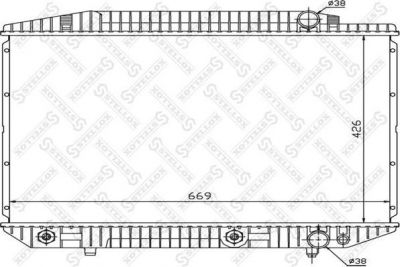 Stellox 10-25911-SX радиатор, охлаждение двигателя на MERCEDES-BENZ S-CLASS купе (C126)