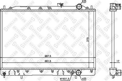 Stellox 10-25947-SX радиатор, охлаждение двигателя на MITSUBISHI LANCER IV (C6_A, C7_A)