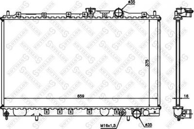 Stellox 10-25950-SX радиатор, охлаждение двигателя на MITSUBISHI GALANT V седан (E5_A, E7_A, E8_A)