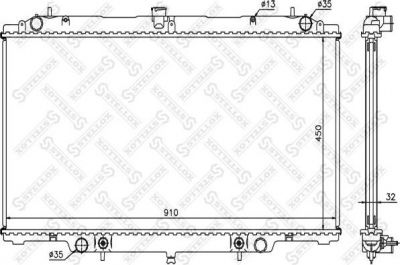 Stellox 10-25983-SX радиатор, охлаждение двигателя на NISSAN PATROL GR V Wagon (Y61)