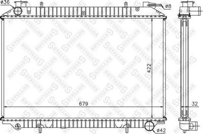 Stellox 10-25990-SX радиатор, охлаждение двигателя на NISSAN SERENA (C23M)