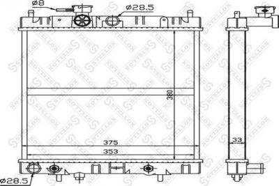 Stellox 10-25993-SX радиатор, охлаждение двигателя на NISSAN MICRA II (K11)