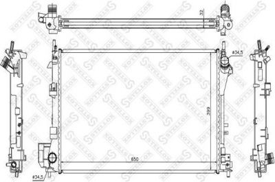 Stellox 10-26000-SX радиатор, охлаждение двигателя на SAAB 9-3 кабрио (YS3F)