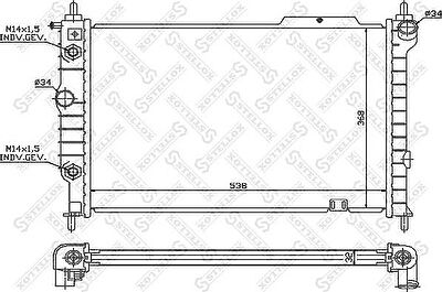 Stellox 10-26011-SX радиатор, охлаждение двигателя на OPEL ASTRA F универсал (51_, 52_)