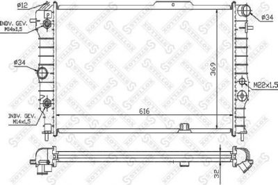 Stellox 10-26012-SX радиатор, охлаждение двигателя на OPEL CALIBRA A (85_)