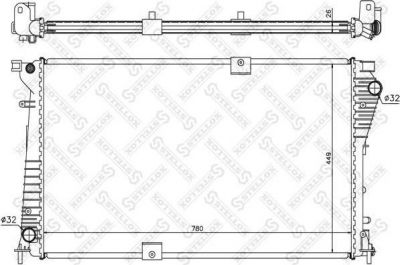 Stellox 10-26019-SX радиатор, охлаждение двигателя на OPEL VIVARO c бортовой платформой/ходовая часть (E7)