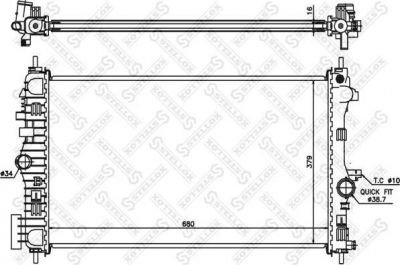 Stellox 10-26026-SX радиатор, охлаждение двигателя на OPEL INSIGNIA седан