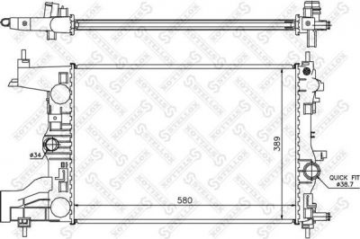 Stellox 10-26031-SX радиатор, охлаждение двигателя на OPEL ASTRA J Sports Tourer