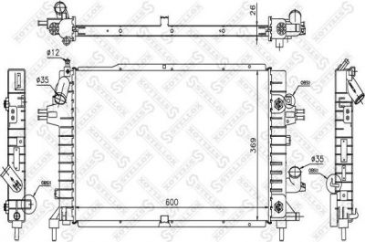 Stellox 10-26042-SX радиатор, охлаждение двигателя на OPEL ASTRA H GTC (L08)