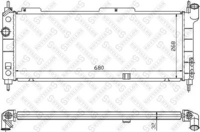 Stellox 10-26068-SX радиатор, охлаждение двигателя на OPEL CORSA B (73_, 78_, 79_)