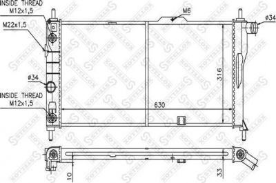 Stellox 10-26070-SX радиатор, охлаждение двигателя на OPEL KADETT E кабрио (43B_)
