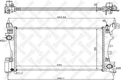 Stellox 10-26117-SX радиатор, охлаждение двигателя на FIAT FIORINO фургон/универсал (225)