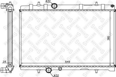 Stellox 10-26122-SX радиатор, охлаждение двигателя на PEUGEOT 407 SW (6E_)