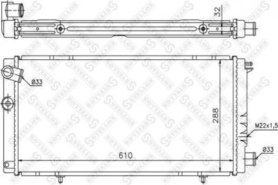 Stellox 10-26143-SX радиатор, охлаждение двигателя на PEUGEOT 205 фургон