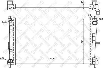 Stellox 10-26159-SX радиатор, охлаждение двигателя на RENAULT CLIO III (BR0/1, CR0/1)