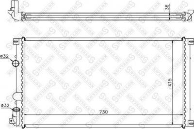Stellox 10-26169-SX радиатор, охлаждение двигателя на RENAULT MASTER II фургон (FD)