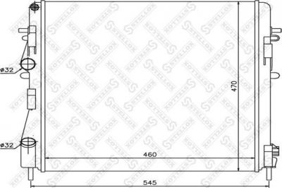 Stellox 10-26172-SX радиатор, охлаждение двигателя на RENAULT KANGOO / GRAND KANGOO (KW0/1_)