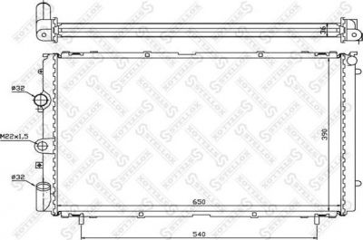 Stellox 10-26177-SX радиатор, охлаждение двигателя на RENAULT TRAFIC фургон (TXX)