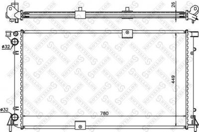 Stellox 10-26181-SX радиатор, охлаждение двигателя на RENAULT TRAFIC II автобус (JL)