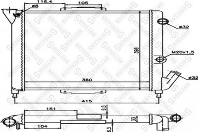 Stellox 10-26191-SX радиатор, охлаждение двигателя на RENAULT SUPER 5 (B/C40_)