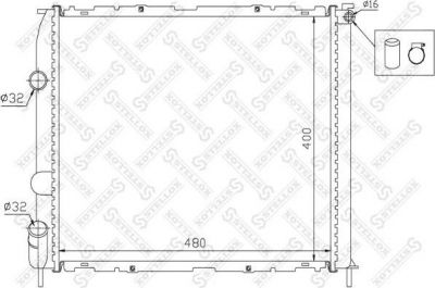 Stellox 10-26199-SX радиатор, охлаждение двигателя на RENAULT CLIO II (BB0/1/2_, CB0/1/2_)
