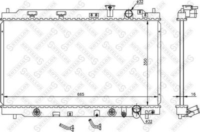 Stellox 10-26239-SX радиатор, охлаждение двигателя на HONDA INTEGRA купе (DC2, DC4)