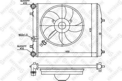 Stellox 10-26241-SX радиатор, охлаждение двигателя на SKODA ROOMSTER Praktik (5J)