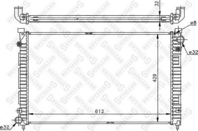 Stellox 10-26278-SX радиатор, охлаждение двигателя на LAND ROVER FREELANDER Soft Top (LN_)