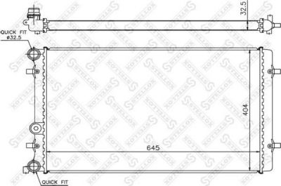 Stellox 10-26401-SX радиатор, охлаждение двигателя на VW GOLF IV (1J1)