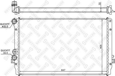 Stellox 10-26402-SX радиатор, охлаждение двигателя на VW GOLF IV (1J1)