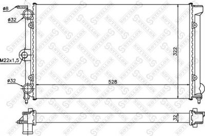 Stellox 10-26407-SX радиатор, охлаждение двигателя на VW PASSAT (32B)