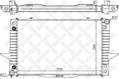 Stellox 10-26447-SX радиатор, охлаждение двигателя на VOLVO V70 I (LV)
