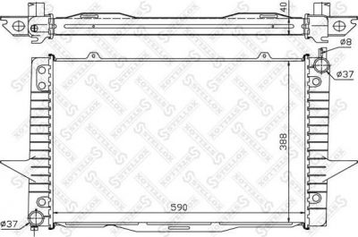 Stellox 10-26453-SX радиатор, охлаждение двигателя на VOLVO V70 I (LV)