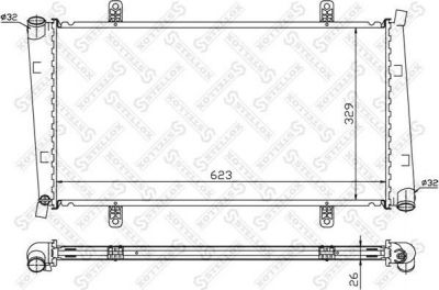 Stellox 10-26460-SX радиатор, охлаждение двигателя на MITSUBISHI CARISMA седан (DA_)