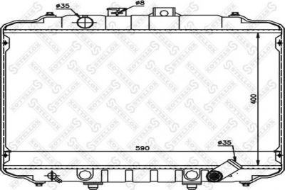 Stellox 10-26528-SX радиатор, охлаждение двигателя на HYUNDAI H100 автобус (P)